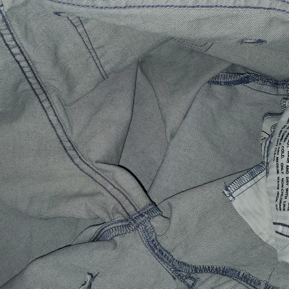 Gap 1969 jeans women's size 28 size 6R size 6 blue cream maternity front elastic - Picture 10 of 12